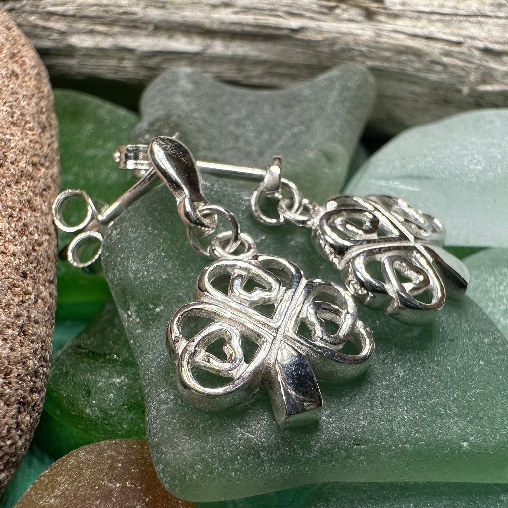 Limerick Celtic Shamrock Post Earrings