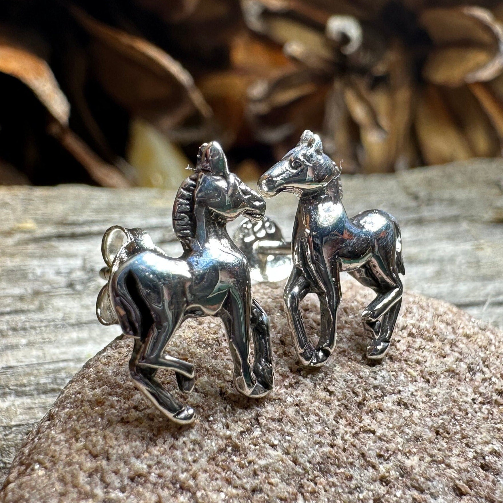 Prancing Horse Post Earrings