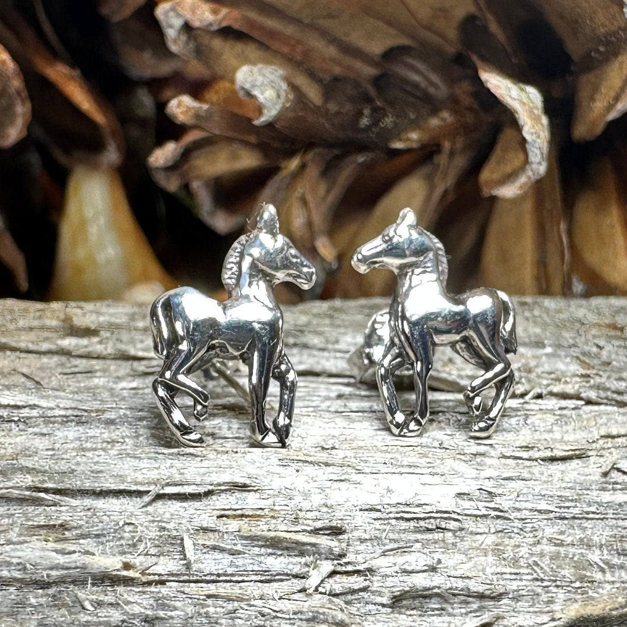 Prancing Horse Post Earrings