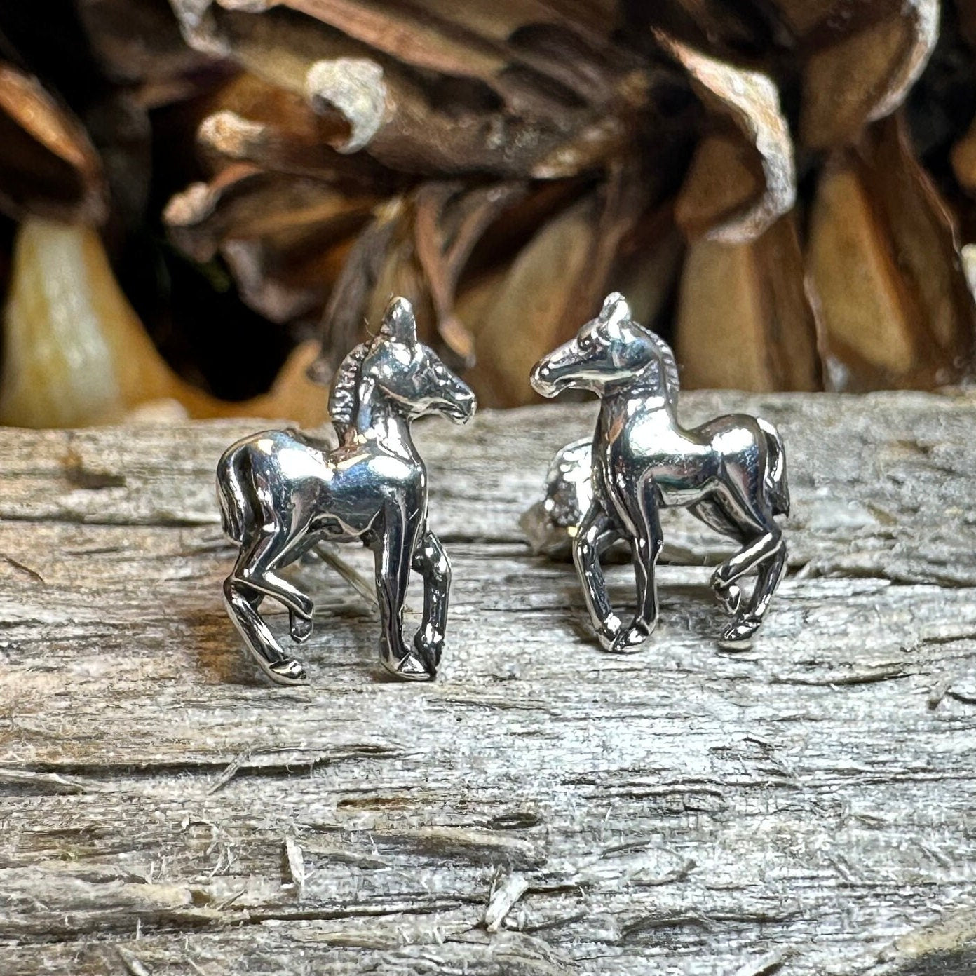 Prancing Horse Post Earrings