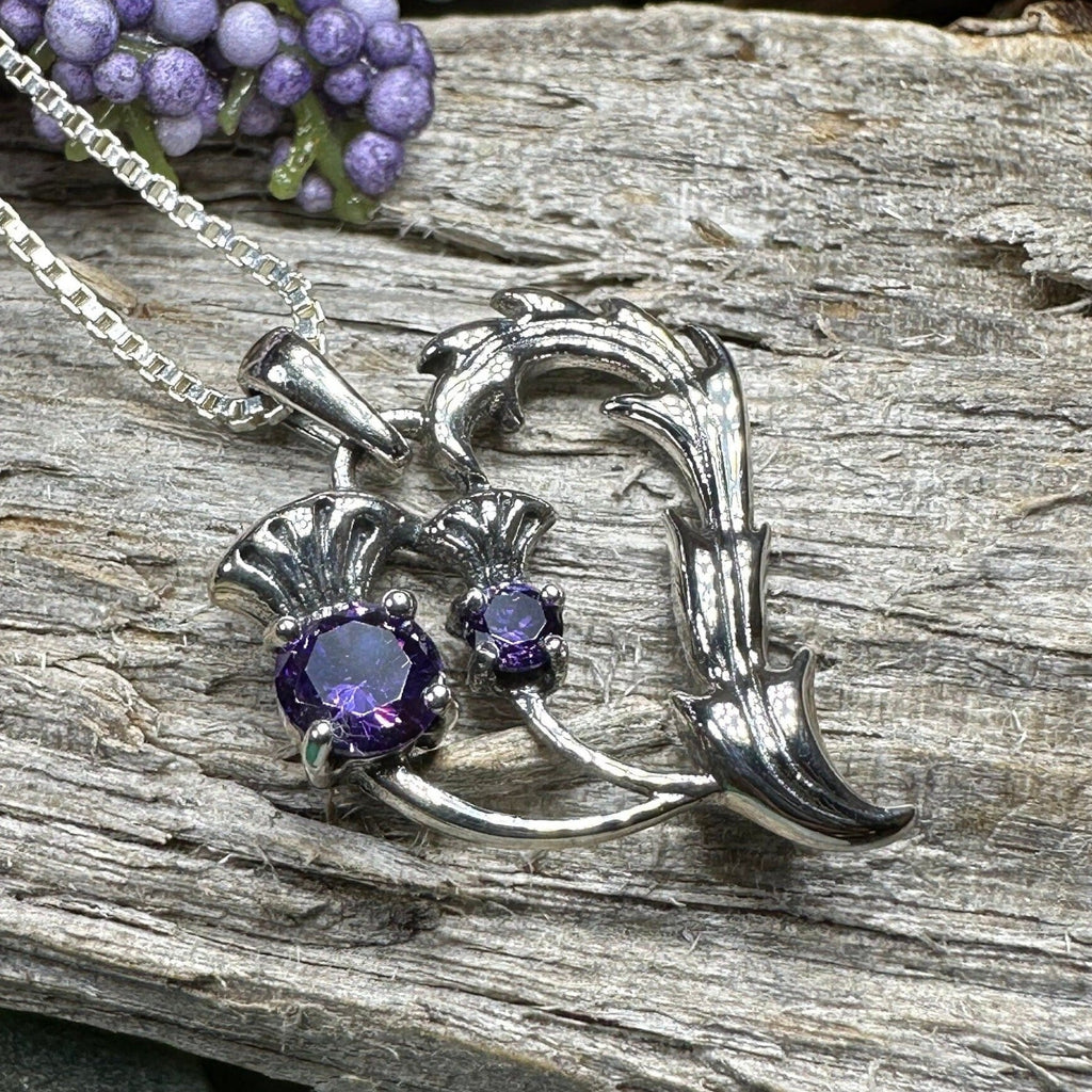 Lovely Dainty Thistle Necklace