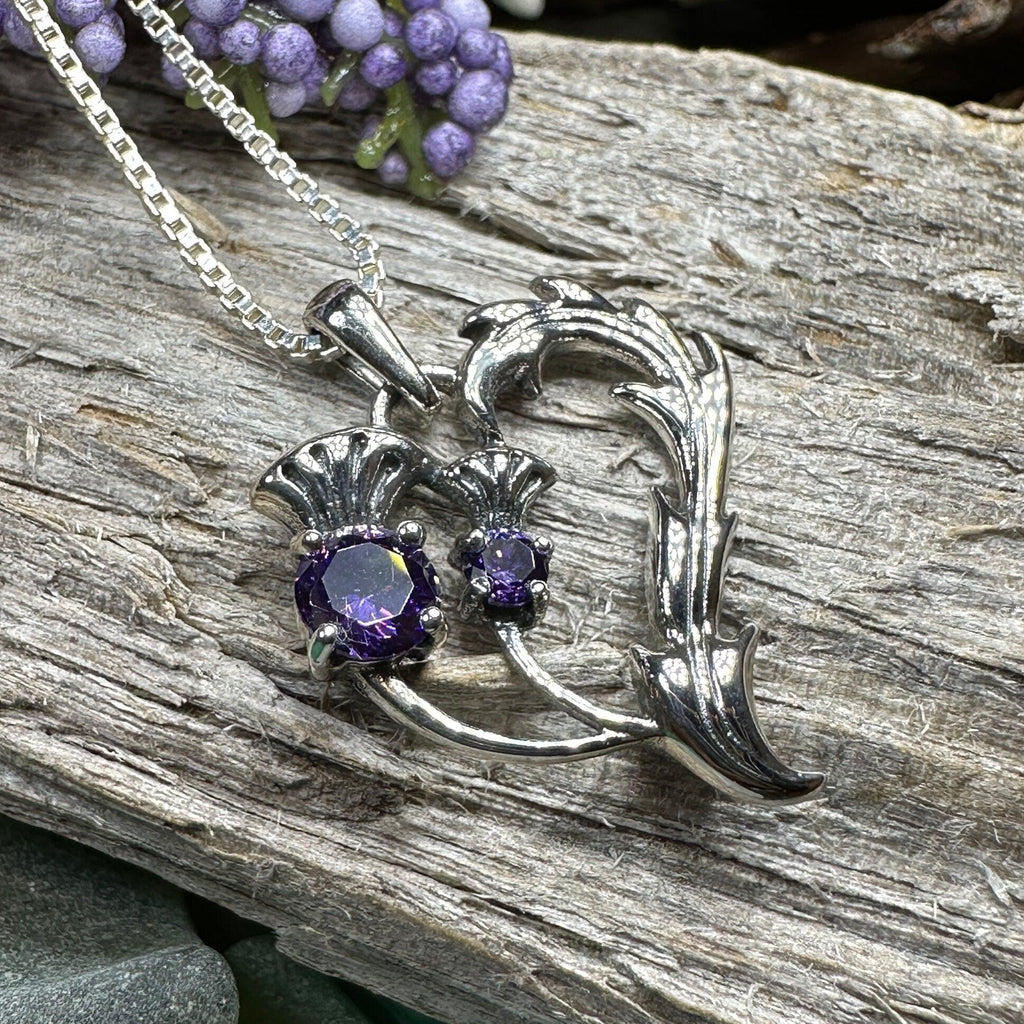 Lovely Dainty Thistle Necklace
