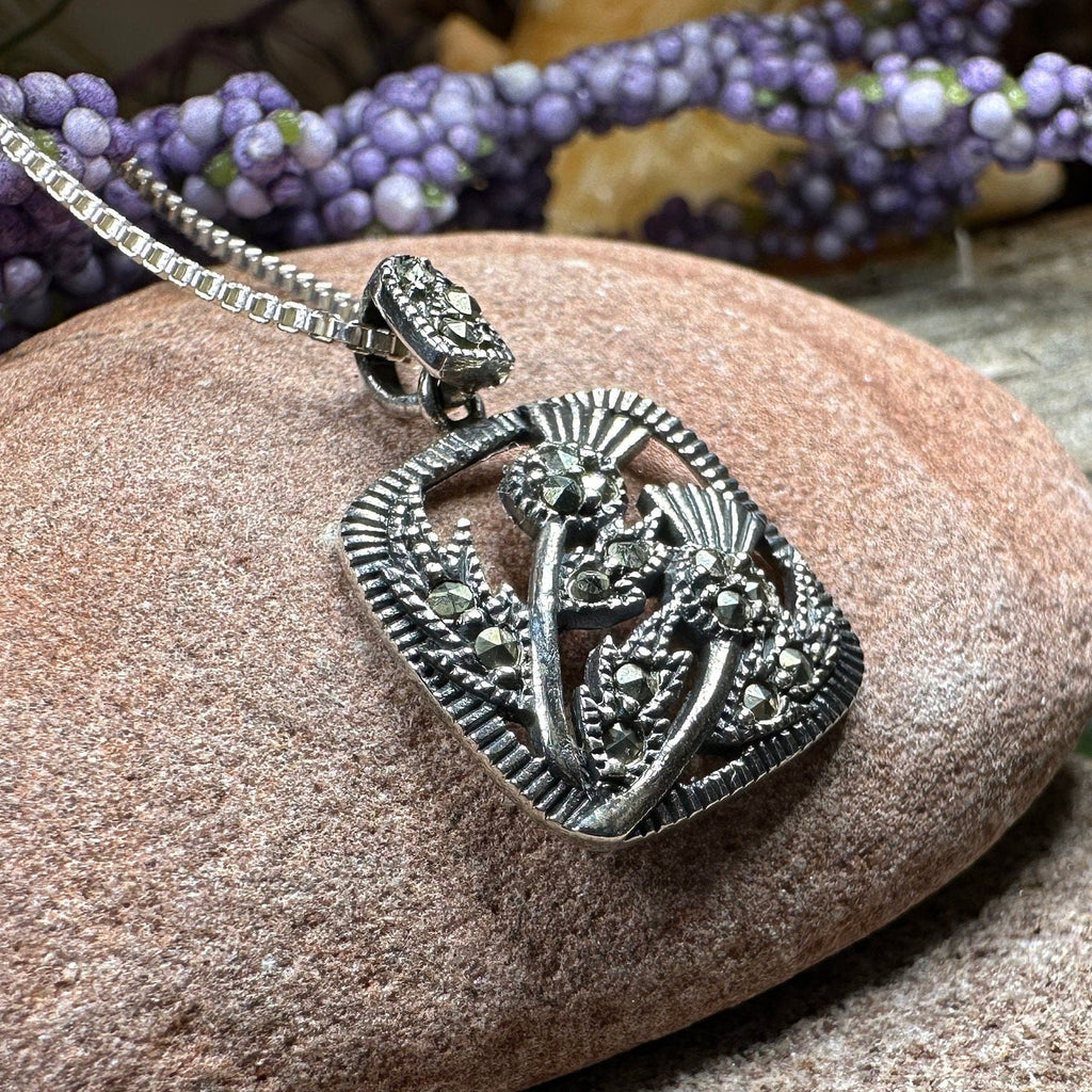 Leonora Thistle Marcasite Necklace