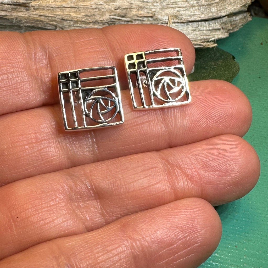 Lacee Mackintosh Rose Post Earrings