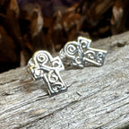 Iona Celtic Cross Post Earrings