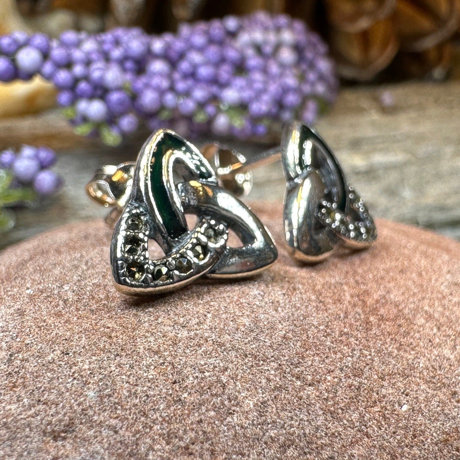 Chana Trinity Knot Post Earrings