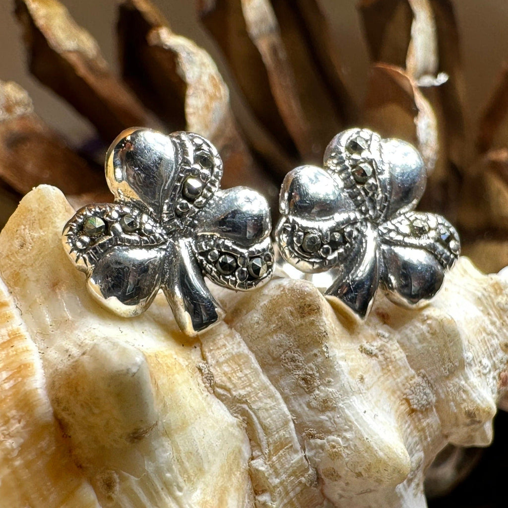 Shamrock Marcasite Earrings