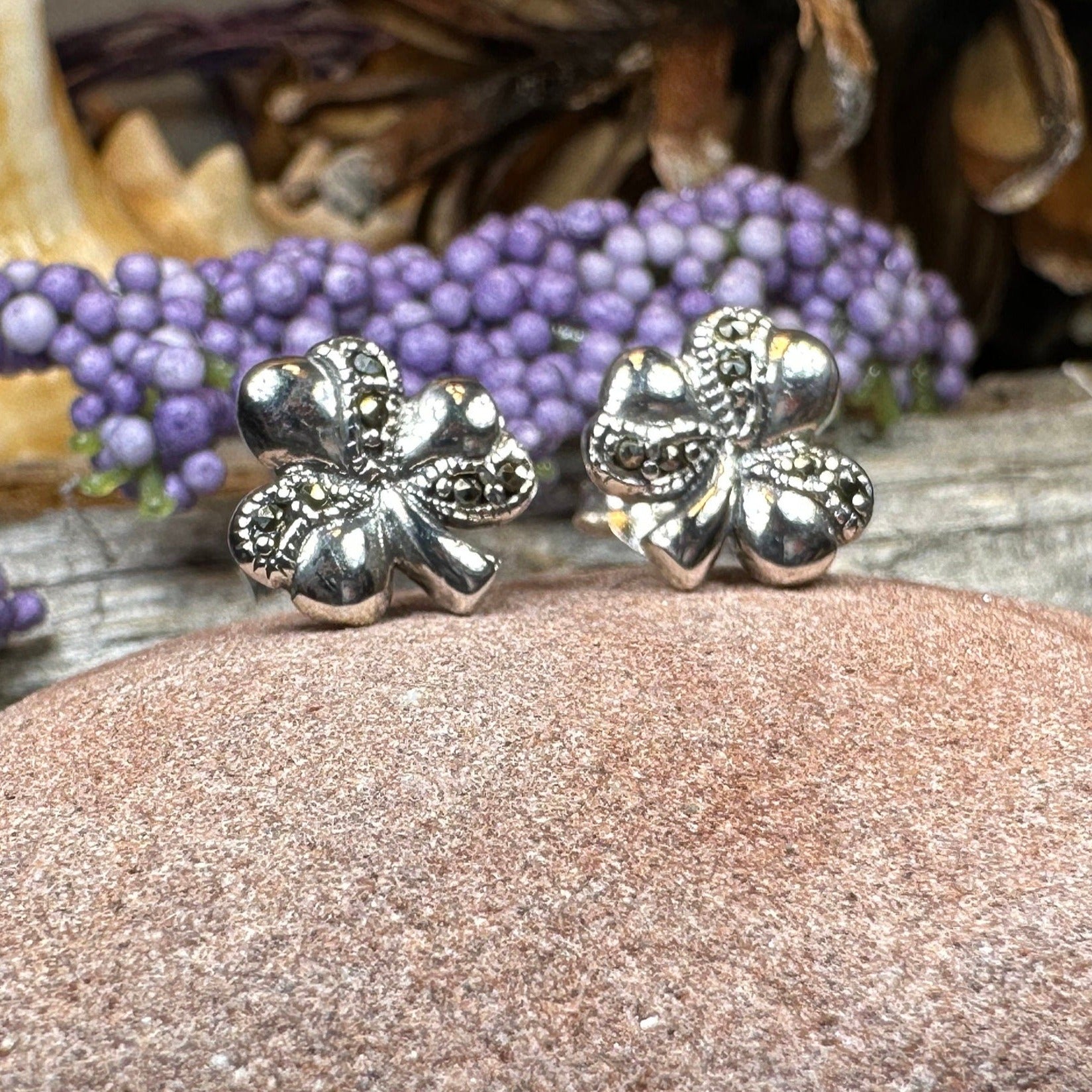 Shamrock Marcasite Earrings