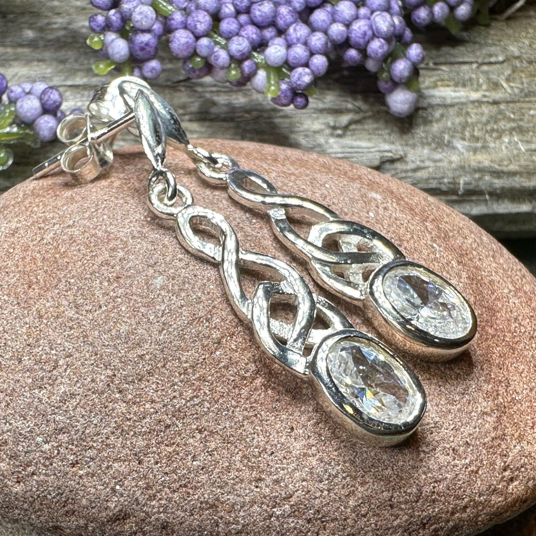 Crisiant Celtic Knot Post Earrings