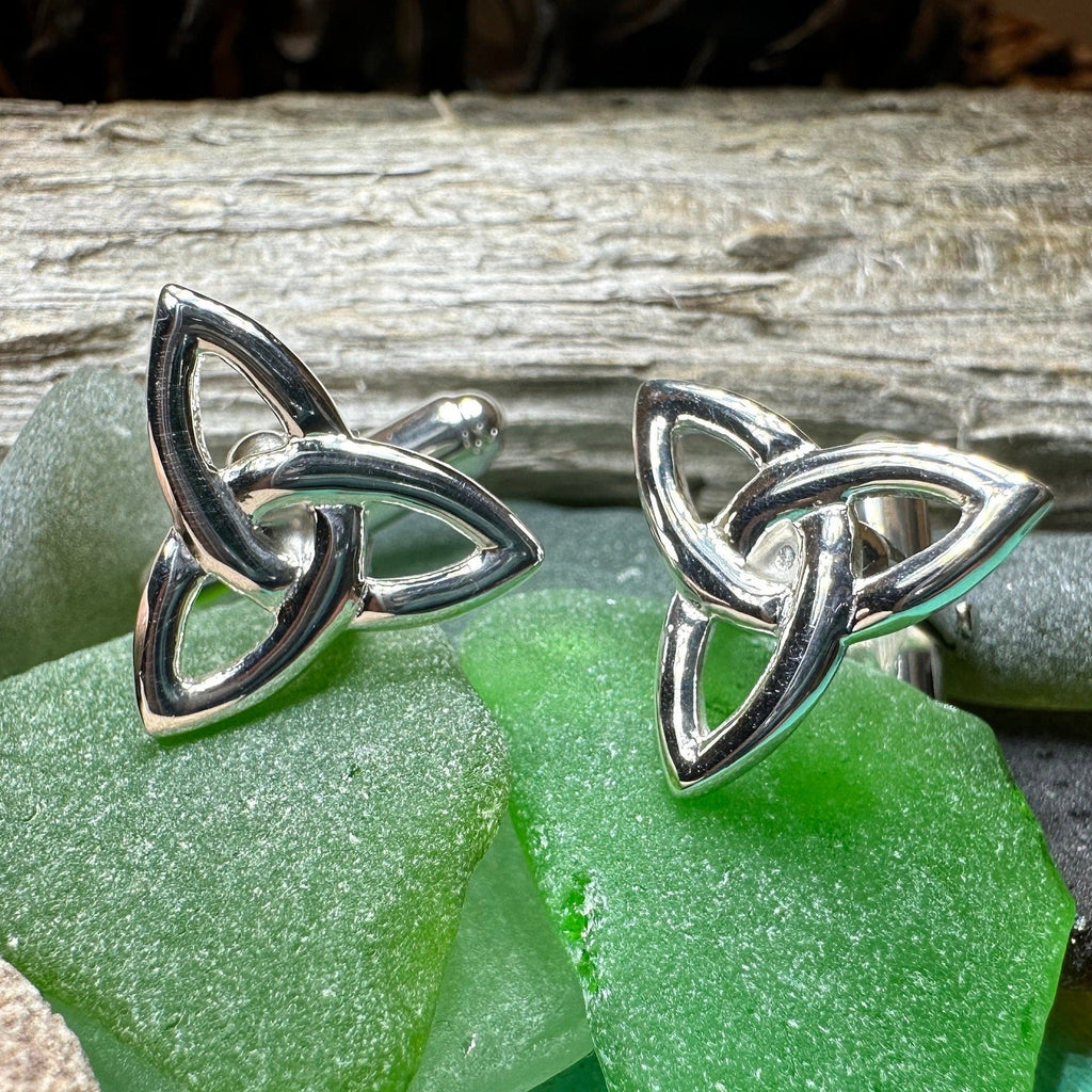 Classic Sterling Silver Trinity Knot Cuff Links