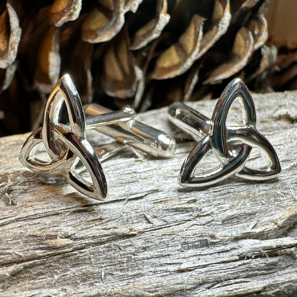 Classic Sterling Silver Trinity Knot Cuff Links