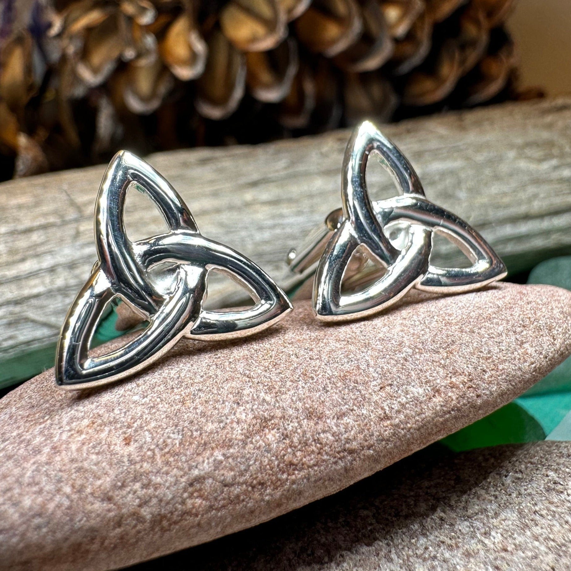 Classic Sterling Silver Trinity Knot Cuff Links