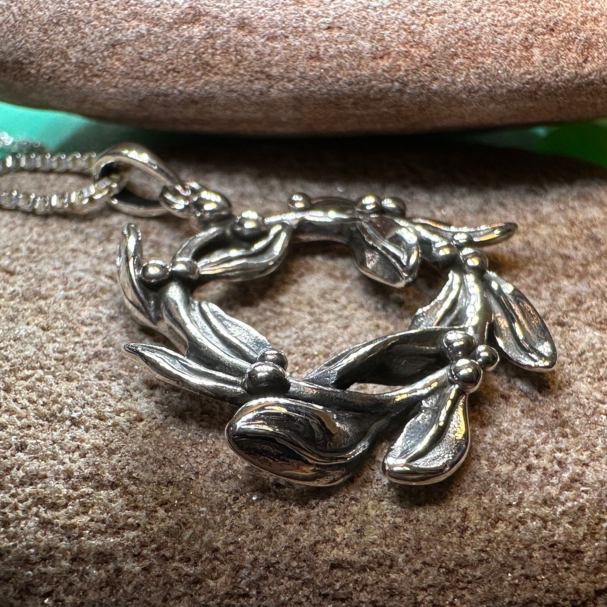 Mistletoe Wreath Necklace