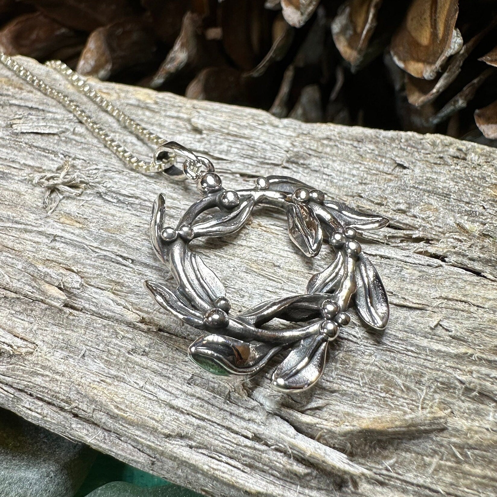 Mistletoe Wreath Necklace