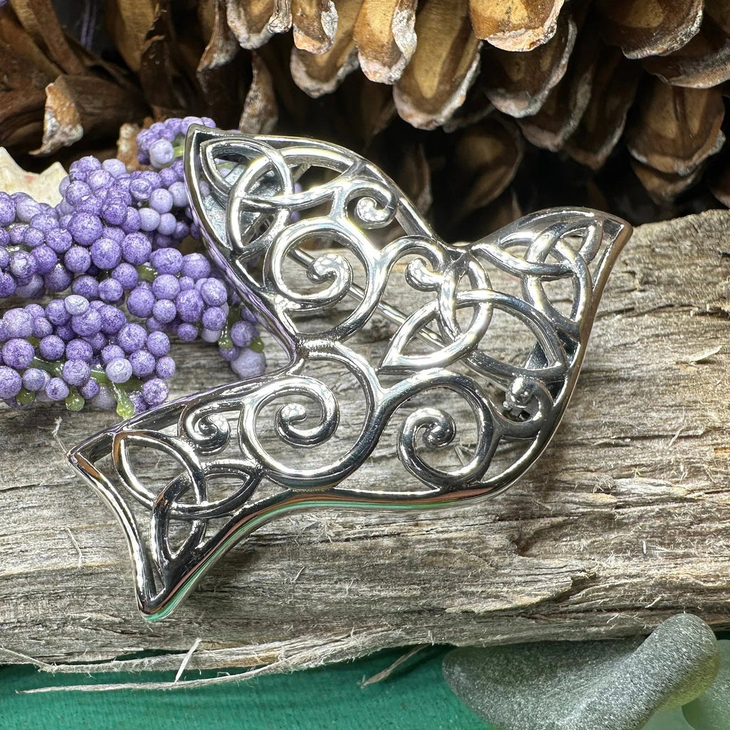 Iona Dove Trinity Knot Brooch