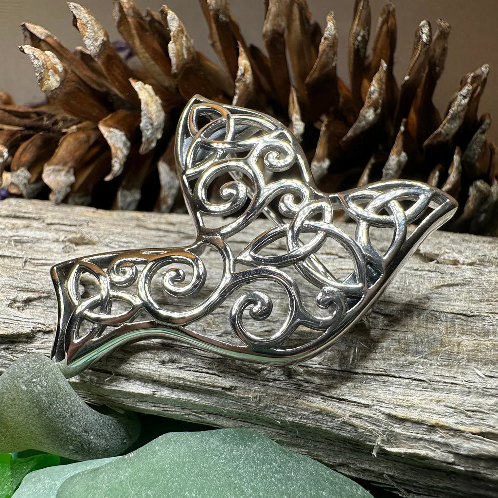 Iona Dove Trinity Knot Brooch