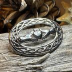 Laurelei Oval Claddagh Brooch