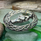 Laurelei Oval Claddagh Brooch