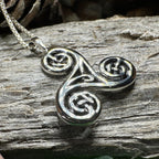 Gaeltide Triple Spiral Necklace