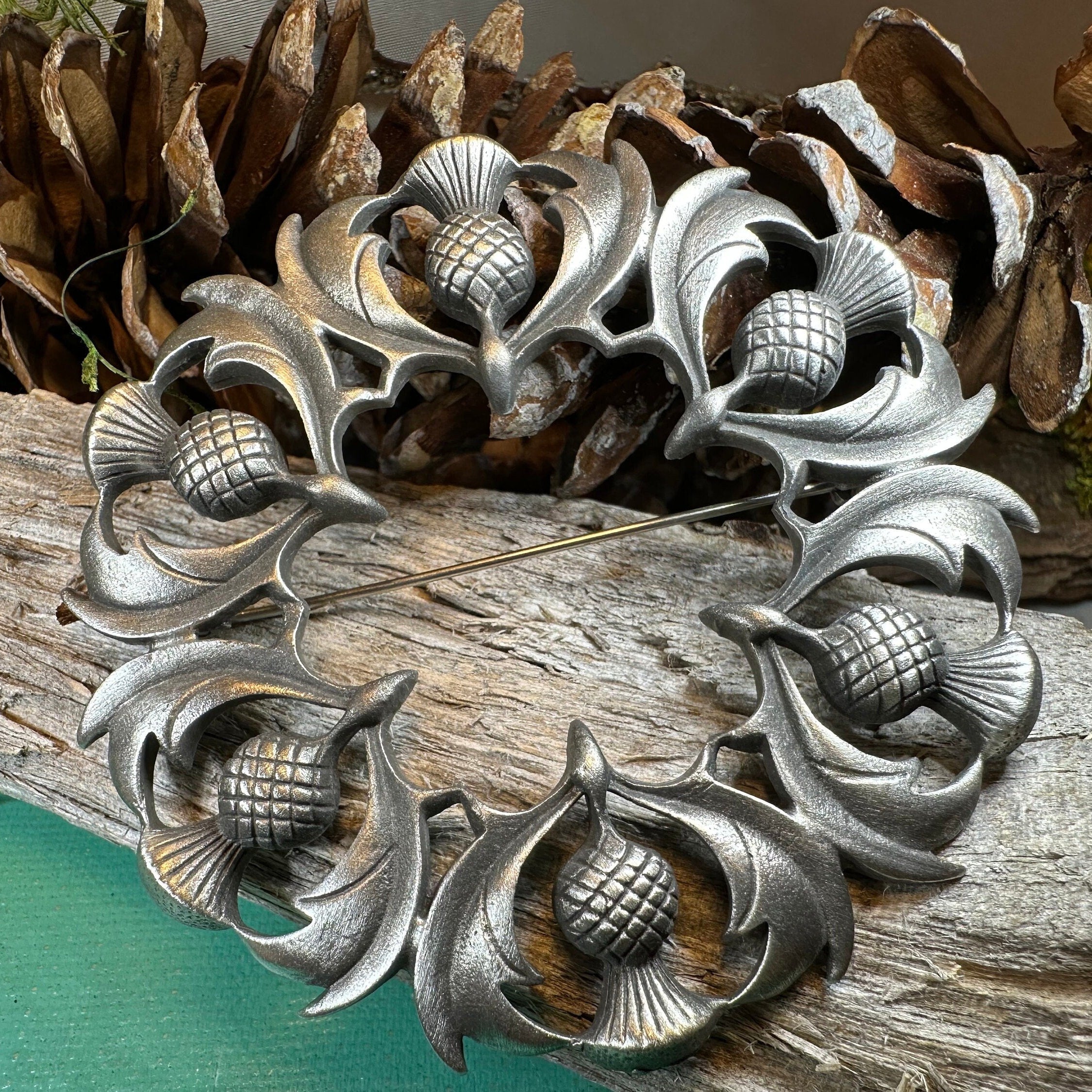 Thistle Tartan Brooch