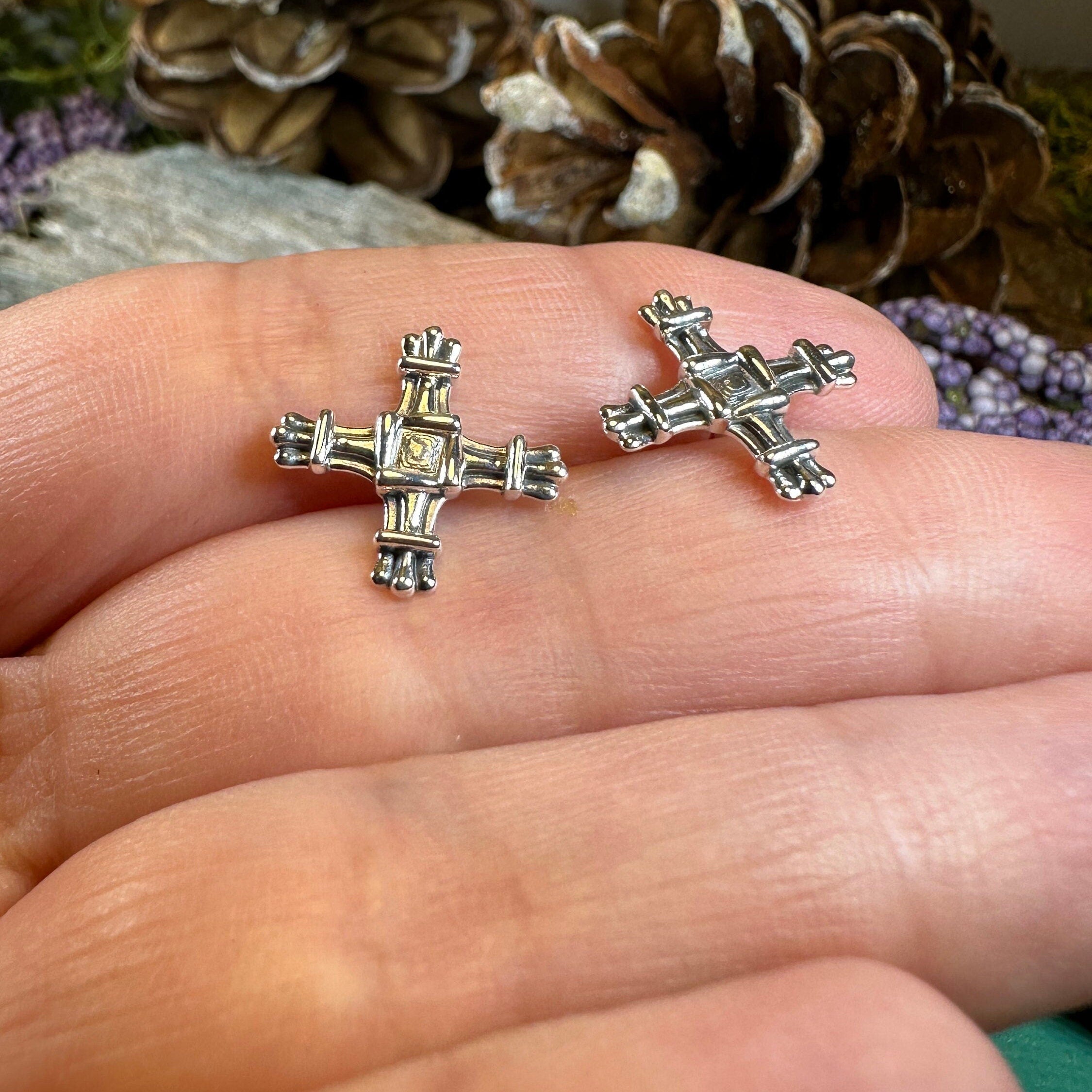 Springtide Saint Brigid's Cross Earrings