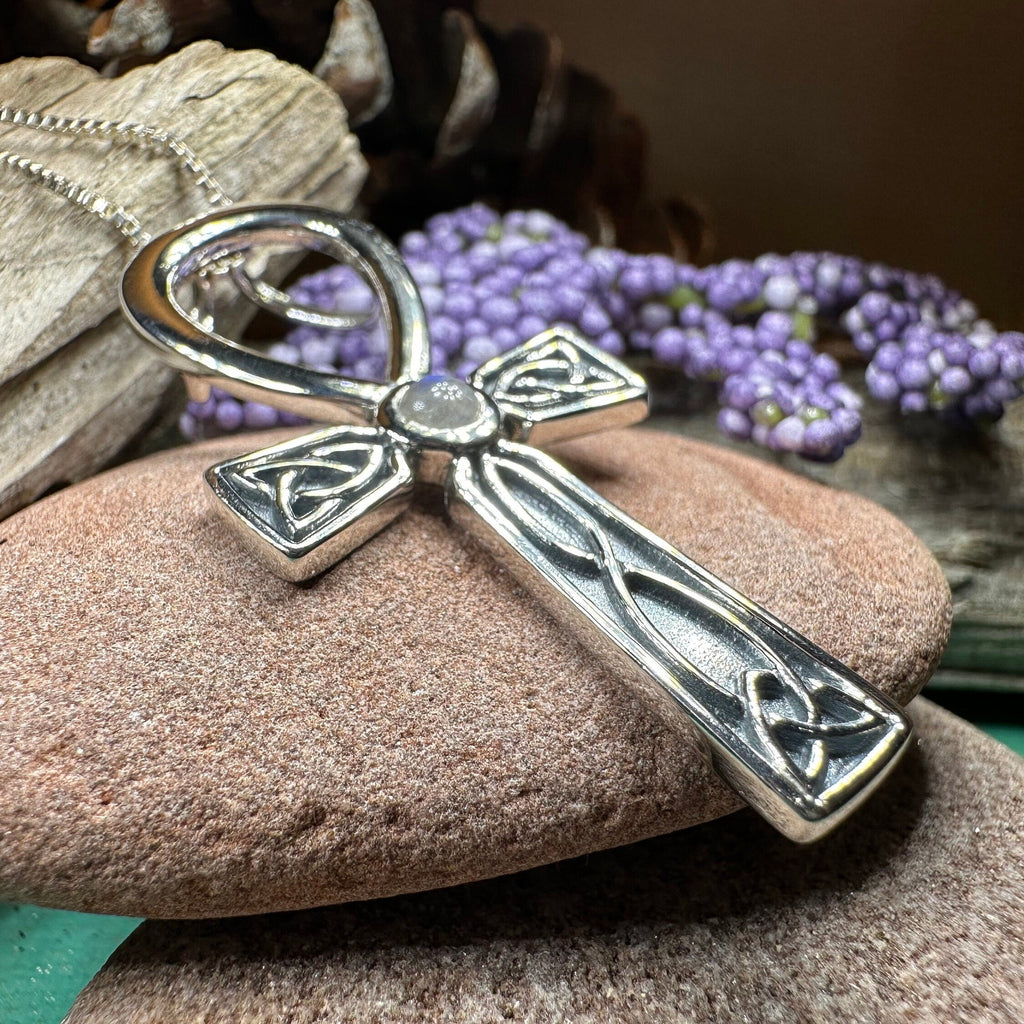 Celtic Ahnk Moonstone Necklace