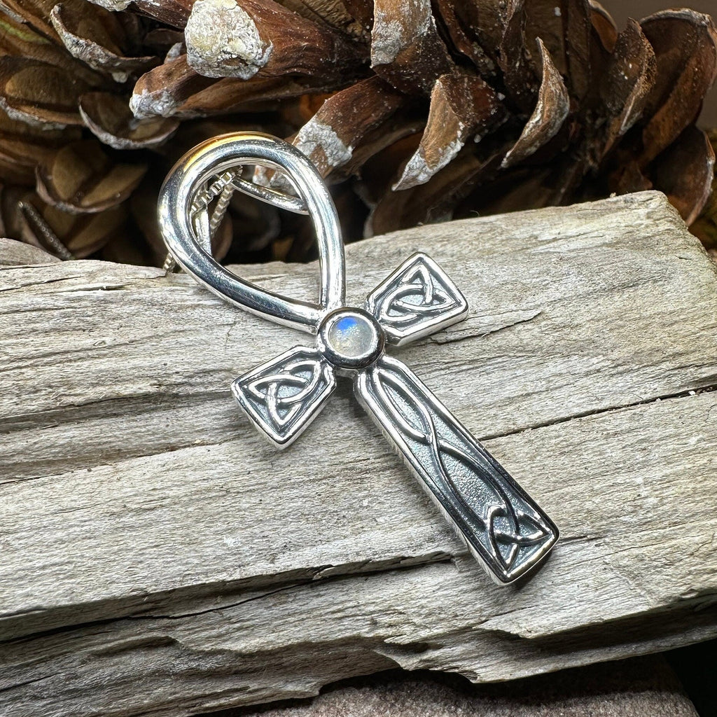 Celtic Ahnk Moonstone Necklace