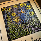 Van Gogh Starry Night Ceramic Wall Plaque
