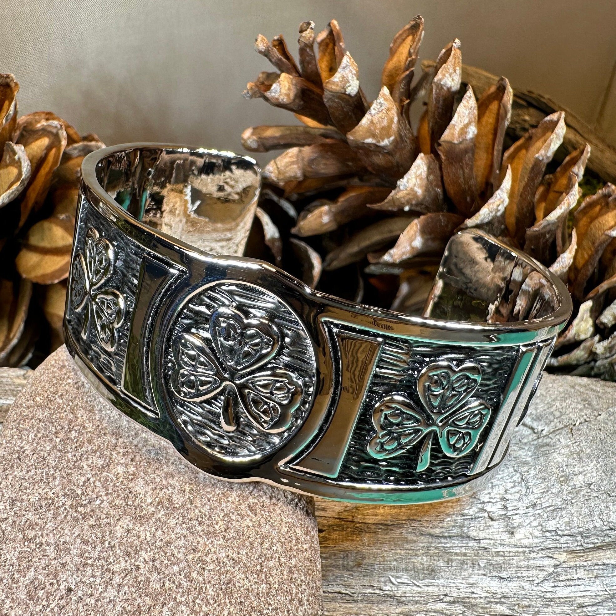 Pewter Shamrock Bracelet