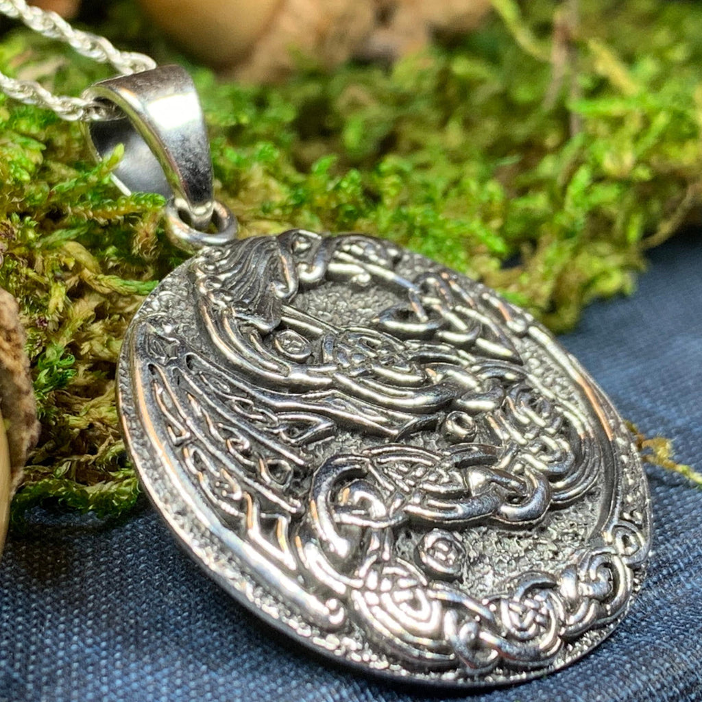 Skoll Celtic Dragon Necklace