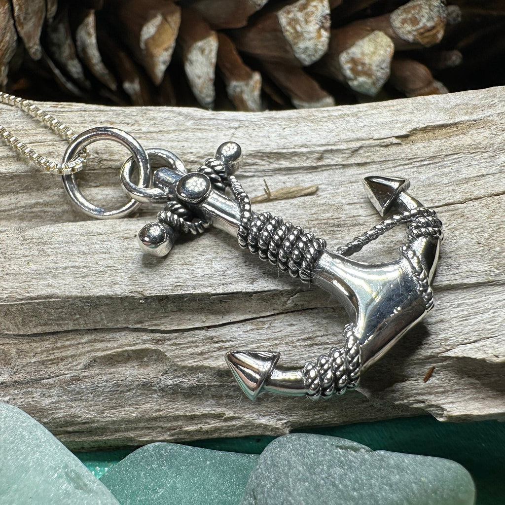 Deep Blue Sea Anchor Necklace