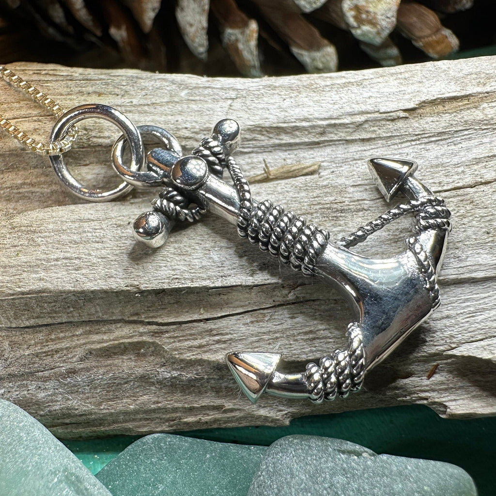 Deep Blue Sea Anchor Necklace
