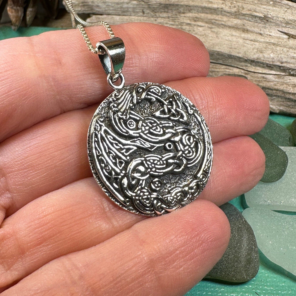 Skoll Celtic Dragon Necklace