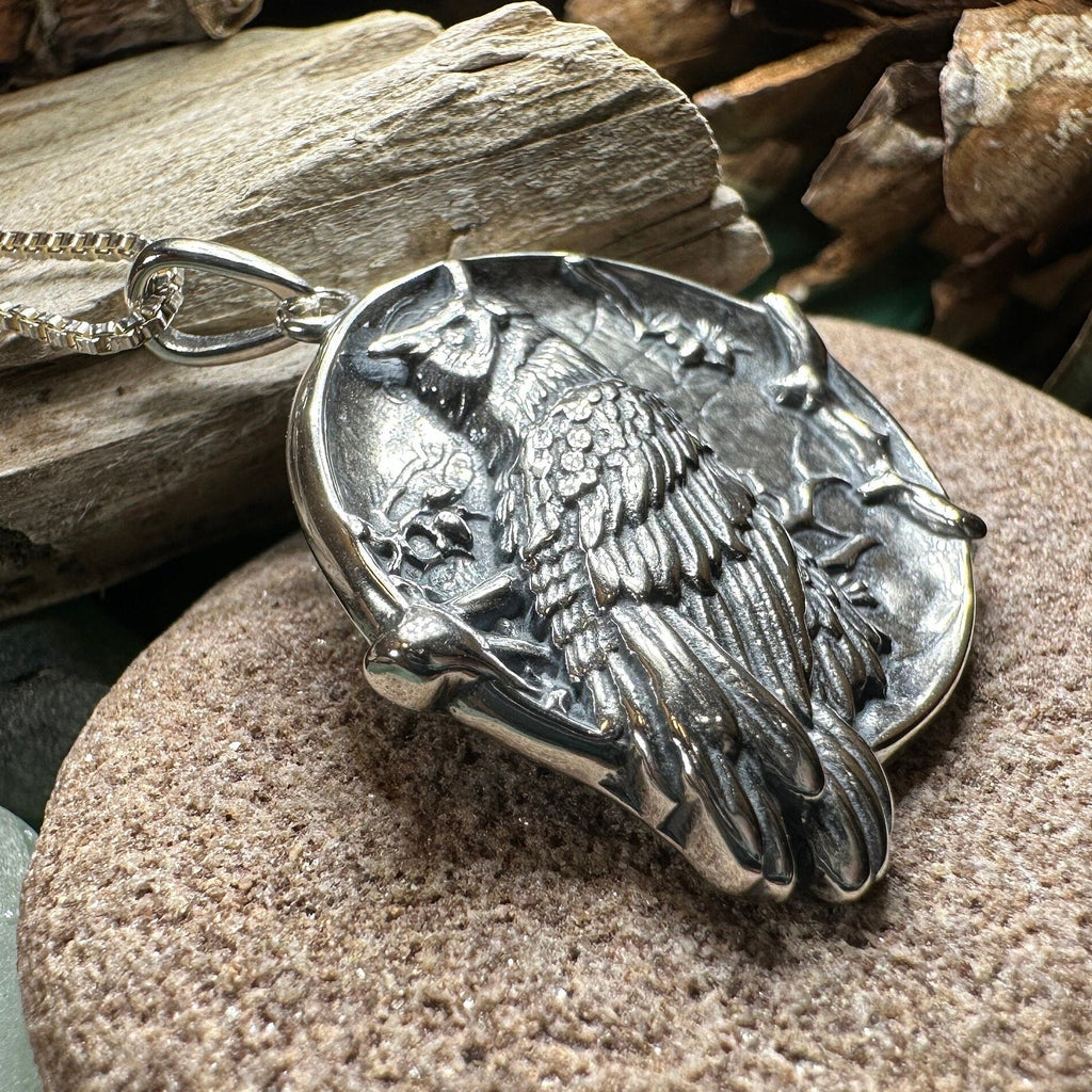 Night Watcher Owl Moon Necklace