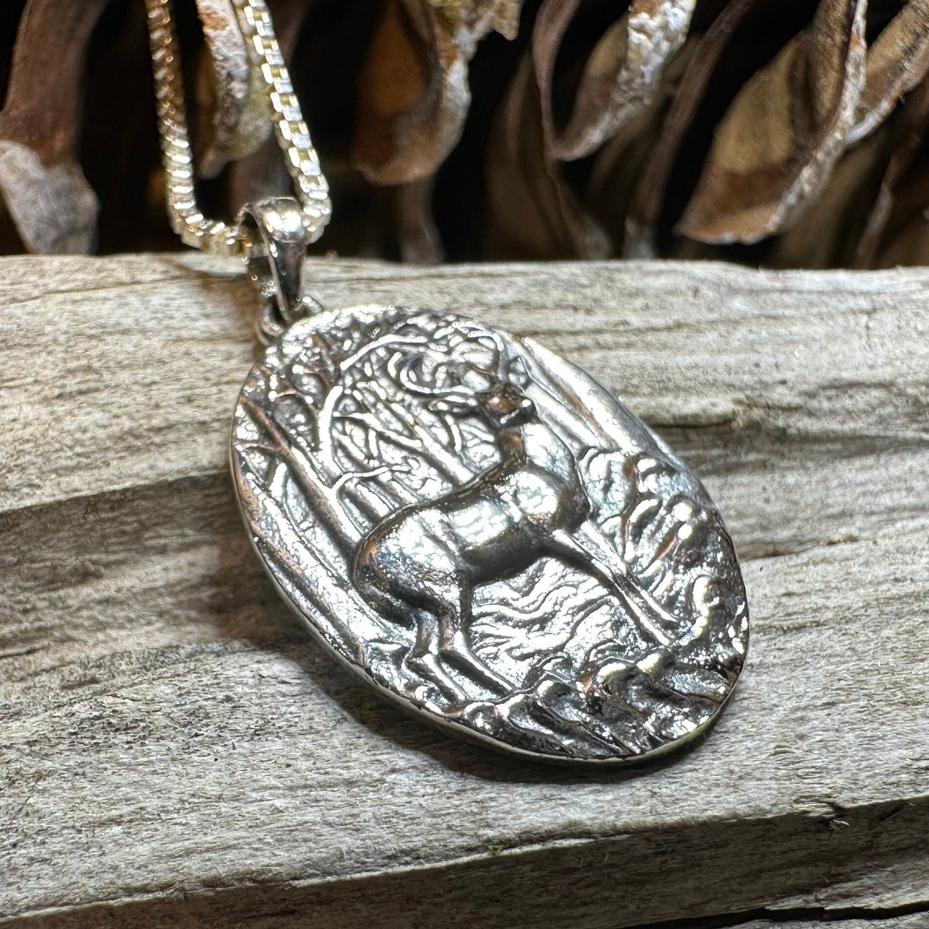 Forest Deep  Stag Necklace