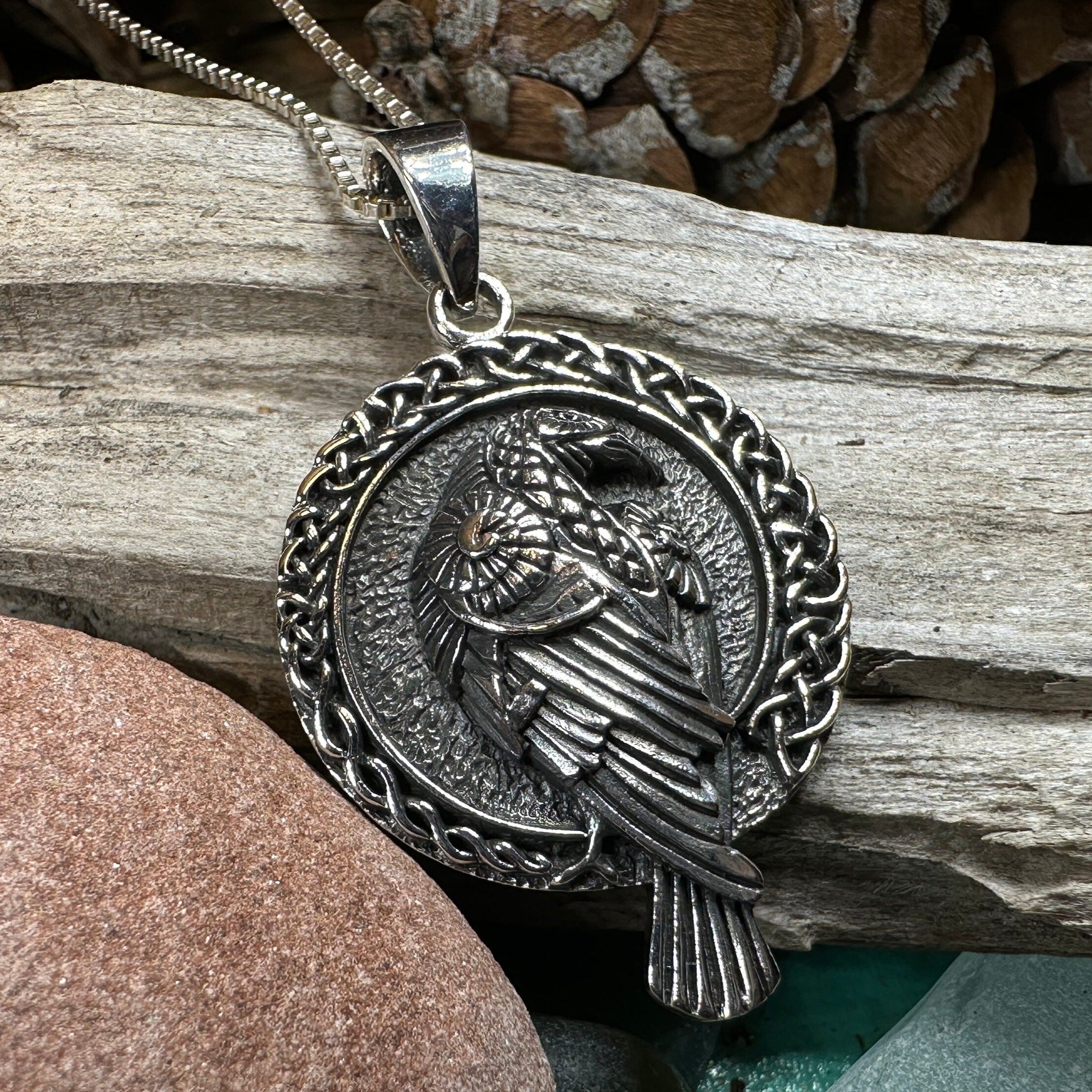 Endre Celtic Raven Necklace