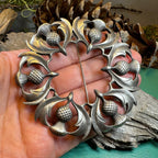 Thistle Tartan Brooch