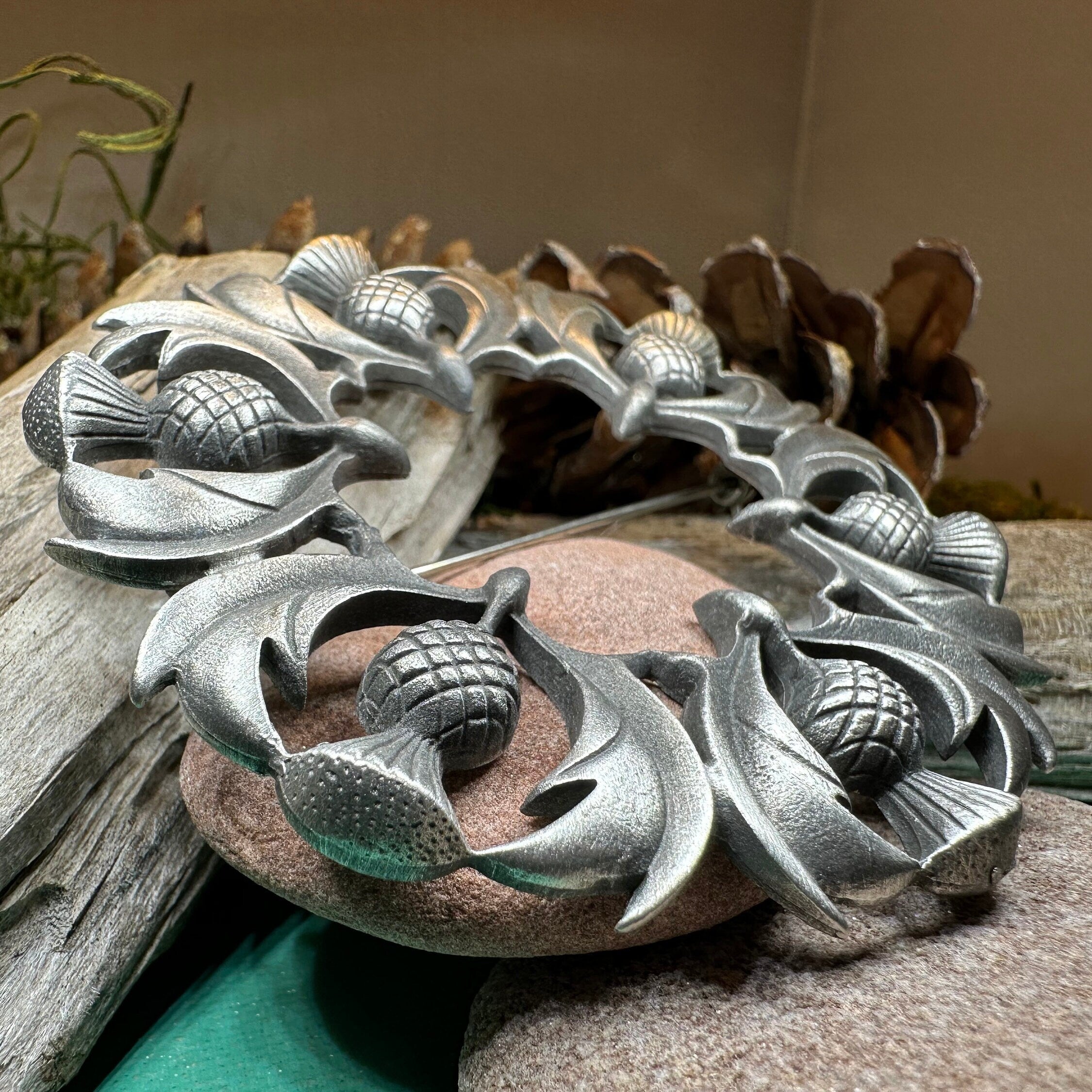 Thistle Tartan Brooch