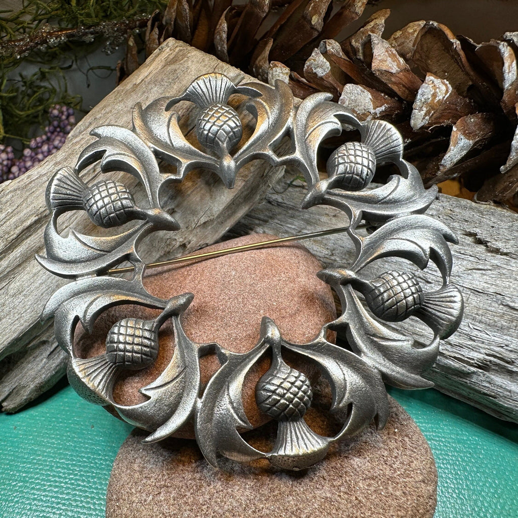 Thistle Tartan Brooch