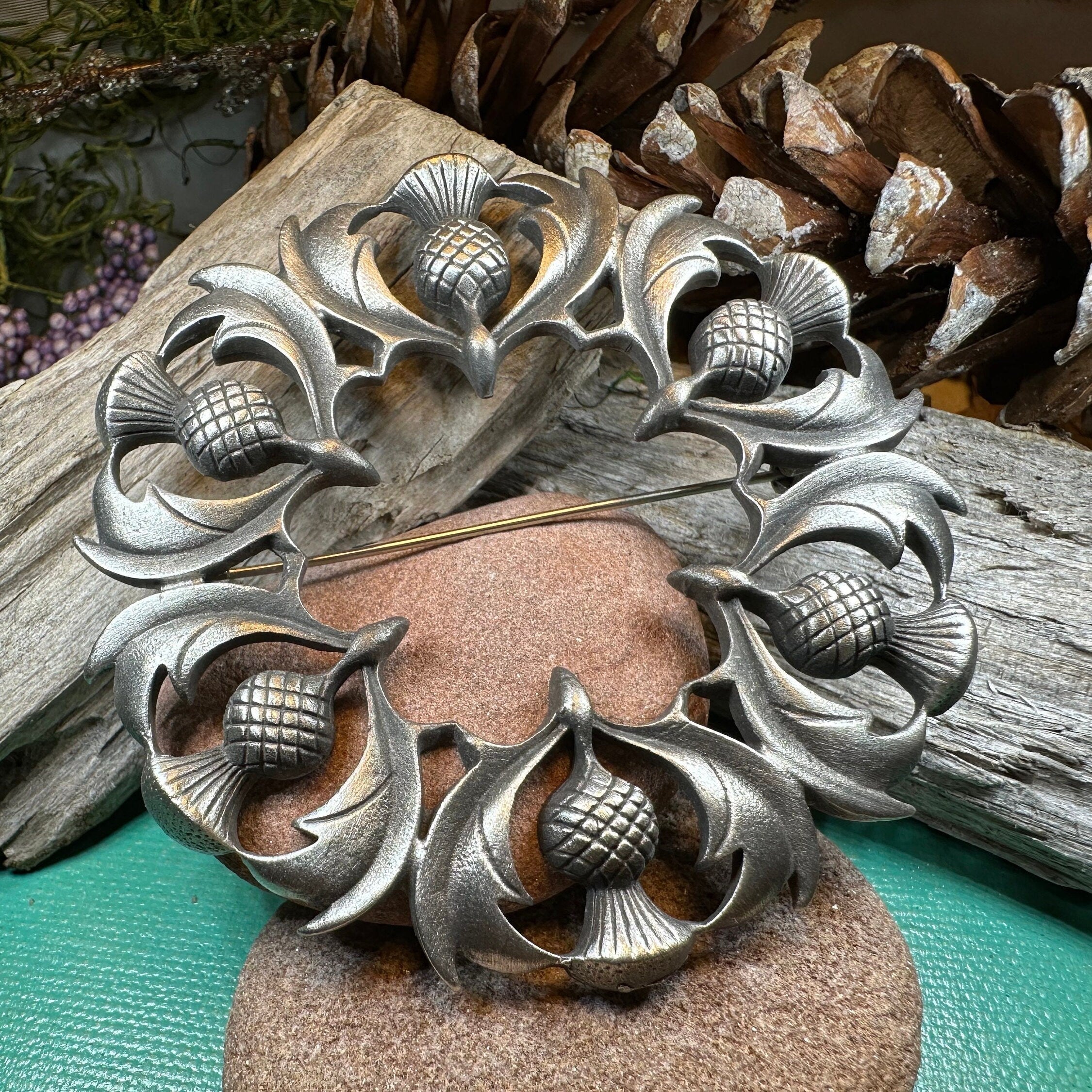 Thistle Tartan Brooch