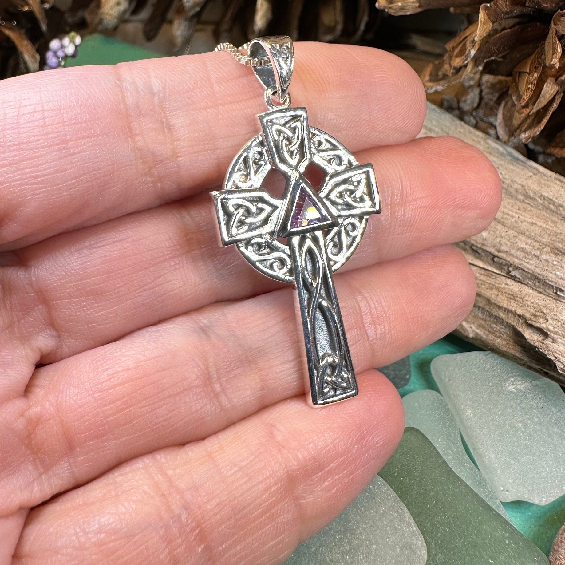 Recovery Celtic Cross Necklace