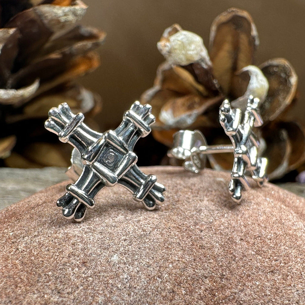 Springtide Saint Brigid's Cross Earrings