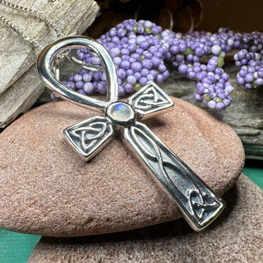 Celtic Ahnk Moonstone Necklace