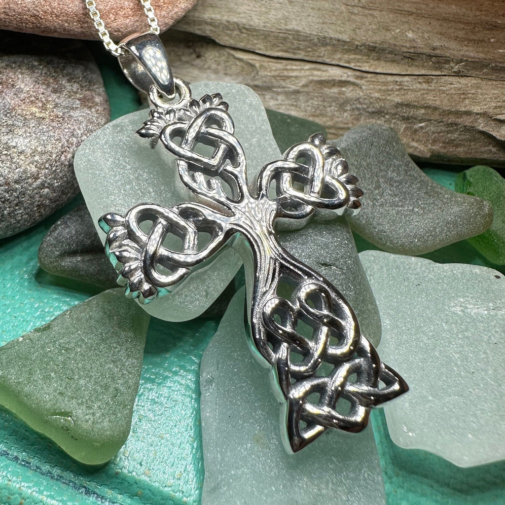 Eternal Tree Celtic Cross Necklace
