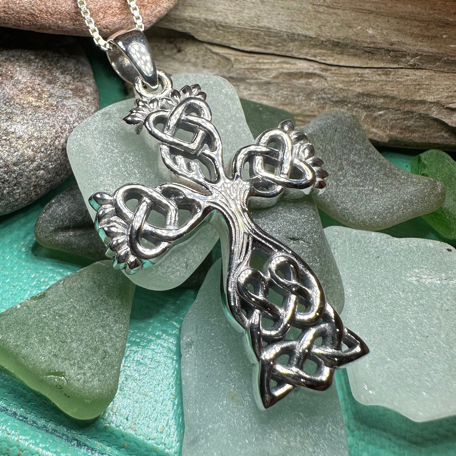 Eternal Tree Celtic Cross Necklace