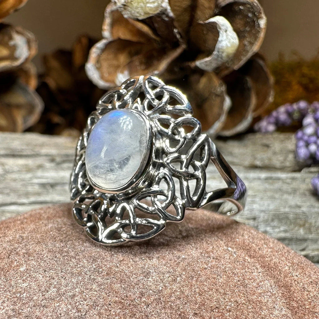 Celtic Starglow Moonstone Ring