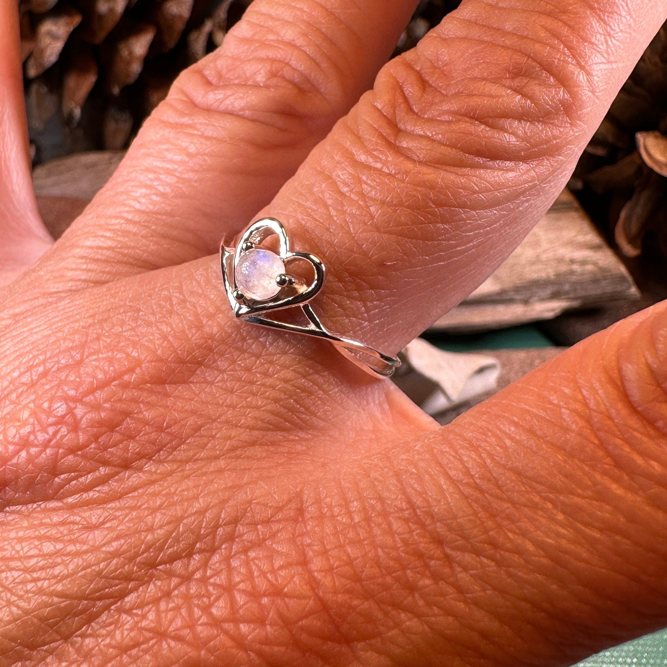 Isidore Moonstone Heart Ring