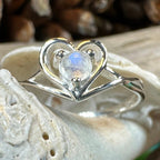 Isidore Moonstone Heart Ring