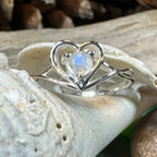 Isidore Moonstone Heart Ring