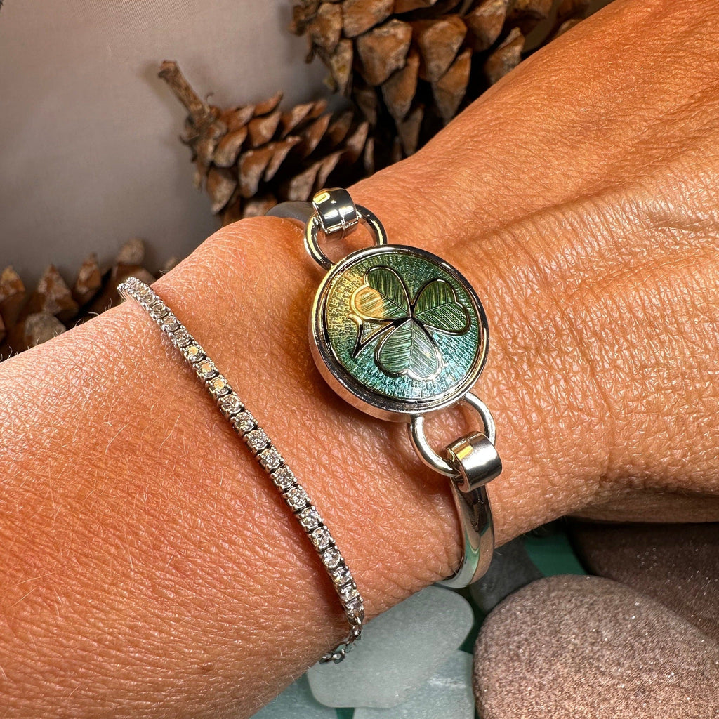 Enamel Shamrock Bracelet